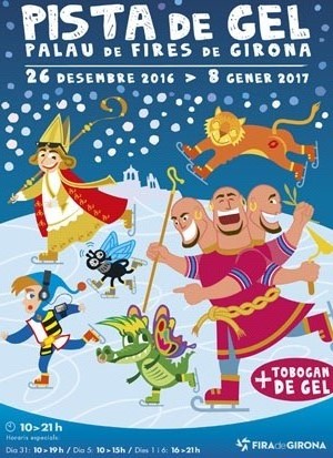 Nadal 2016. Pista de gel i tobogan a Fira de Girona
