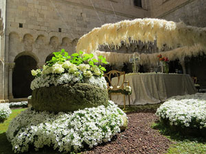 Temps de Flors 2017. Muntatges florals al claustre de Sant Pere de Galligants
