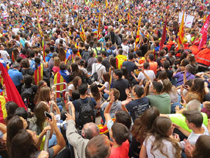 Manifestació 'Els col·legis, sempre nostres!' davant la seu de la Generalitat de Catalunya