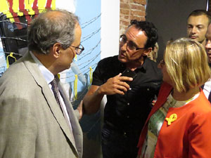 Inauguració de l'exposició '55 urnes per la Llibertat' a la Casa de la Catalanitat de Perpinyà