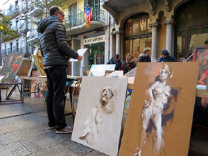 Fires 2018. Fira del Dibuix, la Pintura i la Fotografia a la Rambla de la Llibertat i la plaça del Vi, i Fira de l'Alimentació