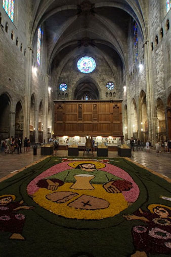Interior de la Catedral amb la catifa