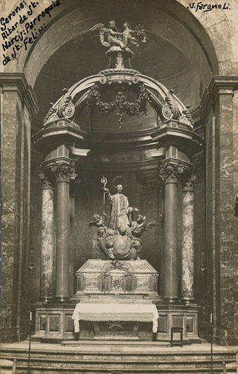 Baldaquí i de laltar de la capella de Sant Narcís. 1911-1920