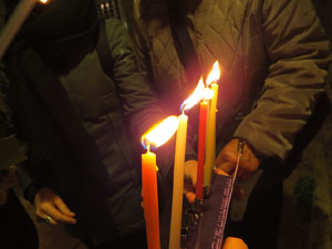 Nadal 2019 a Girona. Encesa de les llums de Hanukkà al pati dels Rabins