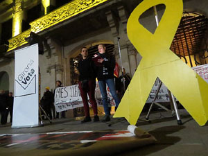 Concentració a la plaça del Vi per la independència i la llibertat dels presos polítics