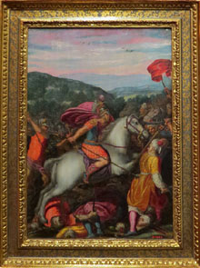Detenció de Sant Jaume per ordre d'Herodes Agripa. Giovanni Battista Toscano. 1600-1615. Oli sobre fusta