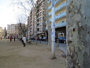 La plaça del poeta Marquina, antiga plaça de l'Estació o del Carril