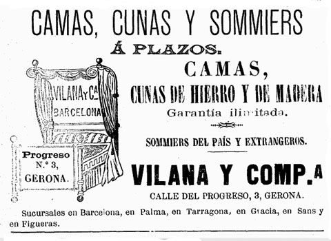 Anunci publicat al diari 'La Nueva Lucha' l'1/1/1887