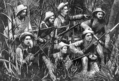 Guerrilla de tropes espanyoles a La Manigua, Cuba