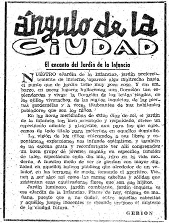Article publicat al diari 'Los Sitios de Gerona' el 13/1/1944