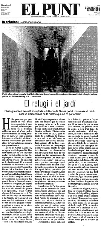Article de Narcís-Jordi Aragó publicat al diari 'El Punt' el 7/1/2000