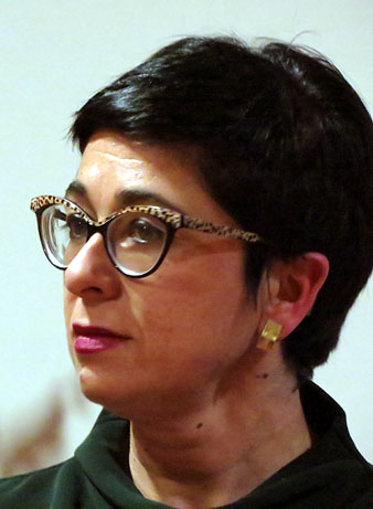 Sílvia Planas, directora del Museu d'Història dels Jueus, durant la seva intervenció