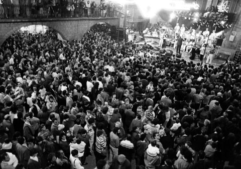 Pregó de Fires de 1986. l'Orquestra Xavier Cugat  Caravana Show a la plaça del Vi