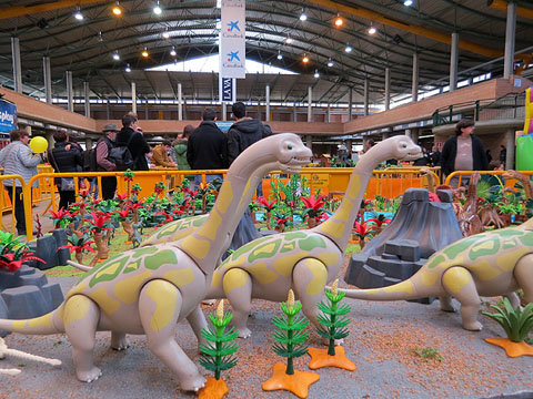 Detall del diorama Gironasaures