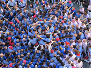 Fires 2016. La Diada Castellera a la pla&ccedil;a del Vi, amb els Marrecs de Salt, els Capgrossos de Matar&oacute; i els Minyons de Terrassa