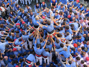 Fires 2016. La Diada Castellera a la pla&ccedil;a del Vi, amb els Marrecs de Salt, els Capgrossos de Matar&oacute; i els Minyons de Terrassa