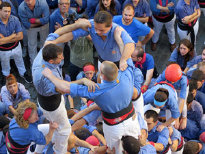 Fires 2016. La Diada Castellera a la pla&ccedil;a del Vi, amb els Marrecs de Salt, els Capgrossos de Matar&oacute; i els Minyons de Terrassa