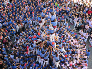 Fires 2016. La Diada Castellera a la pla&ccedil;a del Vi, amb els Marrecs de Salt, els Capgrossos de Matar&oacute; i els Minyons de Terrassa