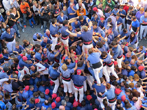 Fires 2016. La Diada Castellera a la pla&ccedil;a del Vi, amb els Marrecs de Salt, els Capgrossos de Matar&oacute; i els Minyons de Terrassa