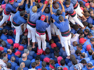 Fires 2016. La Diada Castellera a la pla&ccedil;a del Vi, amb els Marrecs de Salt, els Capgrossos de Matar&oacute; i els Minyons de Terrassa