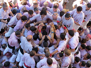 Fires 2016. La Diada Castellera a la pla&ccedil;a del Vi, amb els Marrecs de Salt, els Capgrossos de Matar&oacute; i els Minyons de Terrassa