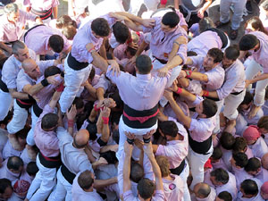Fires 2016. La Diada Castellera a la pla&ccedil;a del Vi, amb els Marrecs de Salt, els Capgrossos de Matar&oacute; i els Minyons de Terrassa