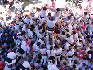 Fires 2016. La Diada Castellera a la pla&ccedil;a del Vi, amb els Marrecs de Salt, els Capgrossos de Matar&oacute; i els Minyons de Terrassa