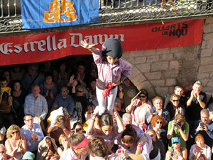 Fires 2016. La Diada Castellera a la pla&ccedil;a del Vi, amb els Marrecs de Salt, els Capgrossos de Matar&oacute; i els Minyons de Terrassa