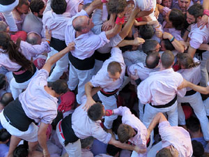 Fires 2016. La Diada Castellera a la pla&ccedil;a del Vi, amb els Marrecs de Salt, els Capgrossos de Matar&oacute; i els Minyons de Terrassa
