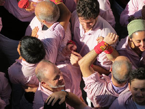 Fires 2016. La Diada Castellera a la pla&ccedil;a del Vi, amb els Marrecs de Salt, els Capgrossos de Matar&oacute; i els Minyons de Terrassa