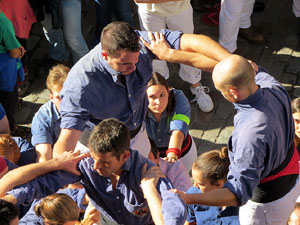 Fires 2016. La Diada Castellera a la pla&ccedil;a del Vi, amb els Marrecs de Salt, els Capgrossos de Matar&oacute; i els Minyons de Terrassa
