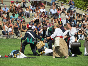 IX Festa Reviu els Setges Napole&ograve;nics de Girona. Recreaci&oacute; d'una batalla al parc de les Ribes del Ter