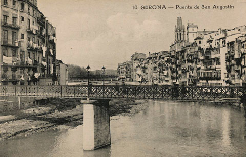 El pont de Sant Agustí sobre el riu Onyar. 1919-1930