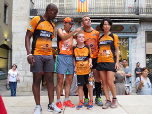 Arribada a Girona de la Flama del Canigó 2017