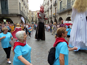 Arribada a Girona de la Flama del Canigó 2017