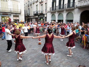 Arribada a Girona de la Flama del Canigó 2017