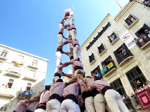 Fires 2017. La Diada Castellera a la pla&ccedil;a del Vi, amb els Marrecs de Salt, els Capgrossos de Matar&oacute; i els Minyons de Terrass