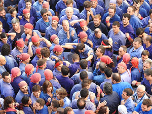 Fires 2017. La Diada Castellera a la pla&ccedil;a del Vi, amb els Marrecs de Salt, els Capgrossos de Matar&oacute; i els Minyons de Terrass