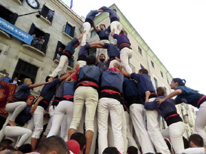 Fires 2017. La Diada Castellera a la pla&ccedil;a del Vi, amb els Marrecs de Salt, els Capgrossos de Matar&oacute; i els Minyons de Terrass