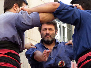 Fires 2017. La Diada Castellera a la pla&ccedil;a del Vi, amb els Marrecs de Salt, els Capgrossos de Matar&oacute; i els Minyons de Terrass