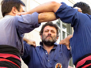 Fires 2017. La Diada Castellera a la pla&ccedil;a del Vi, amb els Marrecs de Salt, els Capgrossos de Matar&oacute; i els Minyons de Terrass