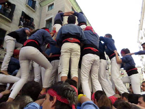 Fires 2017. La Diada Castellera a la pla&ccedil;a del Vi, amb els Marrecs de Salt, els Capgrossos de Matar&oacute; i els Minyons de Terrass