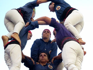 Fires 2017. La Diada Castellera a la pla&ccedil;a del Vi, amb els Marrecs de Salt, els Capgrossos de Matar&oacute; i els Minyons de Terrass