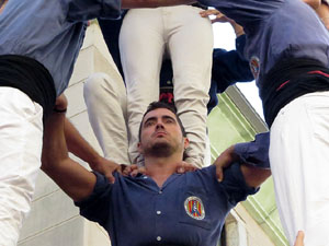 Fires 2017. La Diada Castellera a la pla&ccedil;a del Vi, amb els Marrecs de Salt, els Capgrossos de Matar&oacute; i els Minyons de Terrass