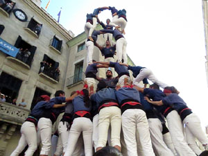 Fires 2017. La Diada Castellera a la pla&ccedil;a del Vi, amb els Marrecs de Salt, els Capgrossos de Matar&oacute; i els Minyons de Terrass