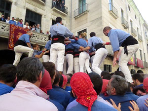 Fires 2017. La Diada Castellera a la pla&ccedil;a del Vi, amb els Marrecs de Salt, els Capgrossos de Matar&oacute; i els Minyons de Terrass
