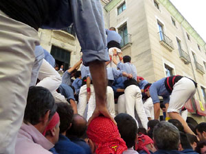 Fires 2017. La Diada Castellera a la pla&ccedil;a del Vi, amb els Marrecs de Salt, els Capgrossos de Matar&oacute; i els Minyons de Terrass