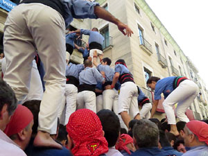 Fires 2017. La Diada Castellera a la pla&ccedil;a del Vi, amb els Marrecs de Salt, els Capgrossos de Matar&oacute; i els Minyons de Terrass
