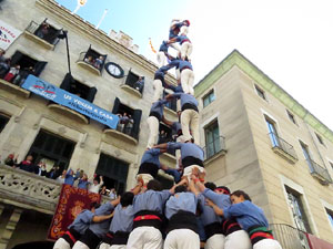 Fires 2017. La Diada Castellera a la pla&ccedil;a del Vi, amb els Marrecs de Salt, els Capgrossos de Matar&oacute; i els Minyons de Terrass