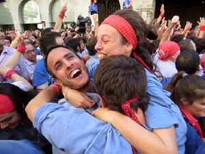 Fires 2017. La Diada Castellera a la pla&ccedil;a del Vi, amb els Marrecs de Salt, els Capgrossos de Matar&oacute; i els Minyons de Terrass